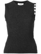 Thom Browne 4-bar Stripe Cashmere Top - Grey