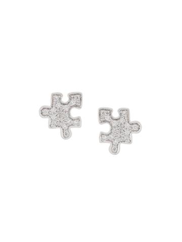 Akillis Mini Puzzle Earrings - Metallic