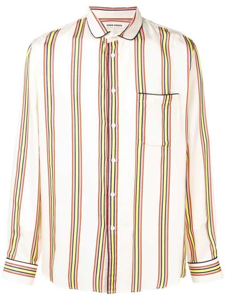 Henrik Vibskov Spyjama Striped Shirt - Neutrals