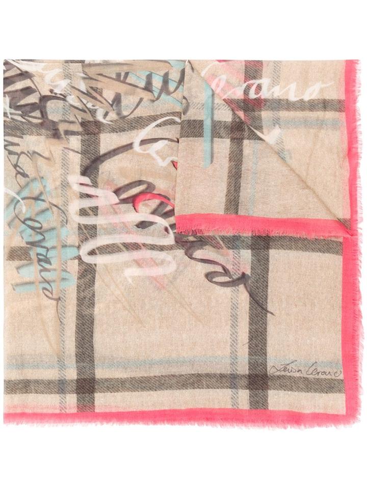 Luisa Cerano Checked Scarf - Neutrals