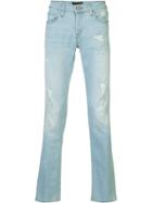 J Brand Ripped Skinny Jeans - Blue