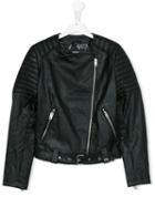 Diesel Kids - Biker Jacket - Kids - Polyester/polyurethane/viscose - 16 Yrs, Black