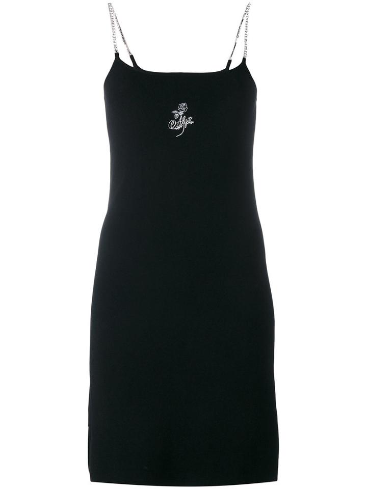 Alyx - Embroidered Rose Cami Dress - Women - Polyester/viscose - Xs, Women's, Black, Polyester/viscose