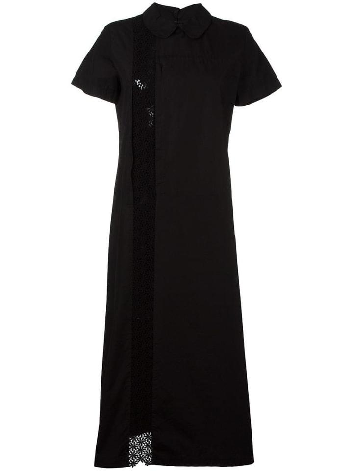 Comme Des Garçons Pre-owned Tricot Crochet Insert Dress - Black