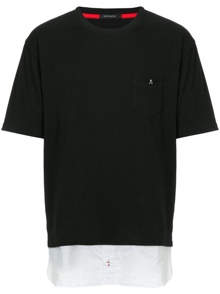 Loveless Contrast Short-sleeve T-shirt - Black