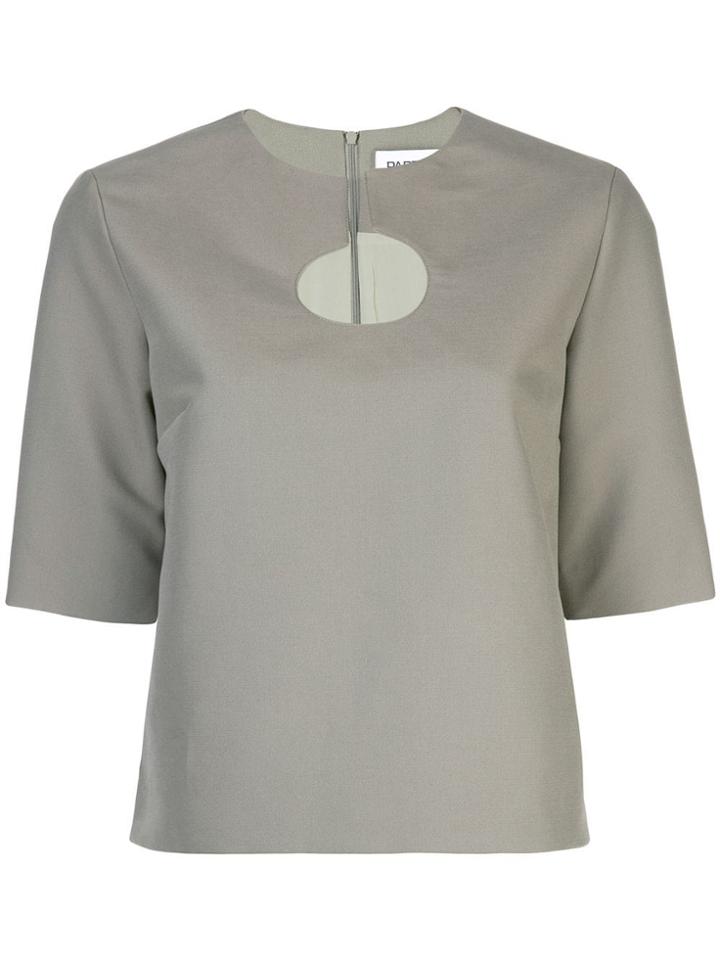Partow Cut-out Blouse - Green