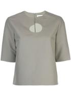 Partow Cut-out Blouse - Green