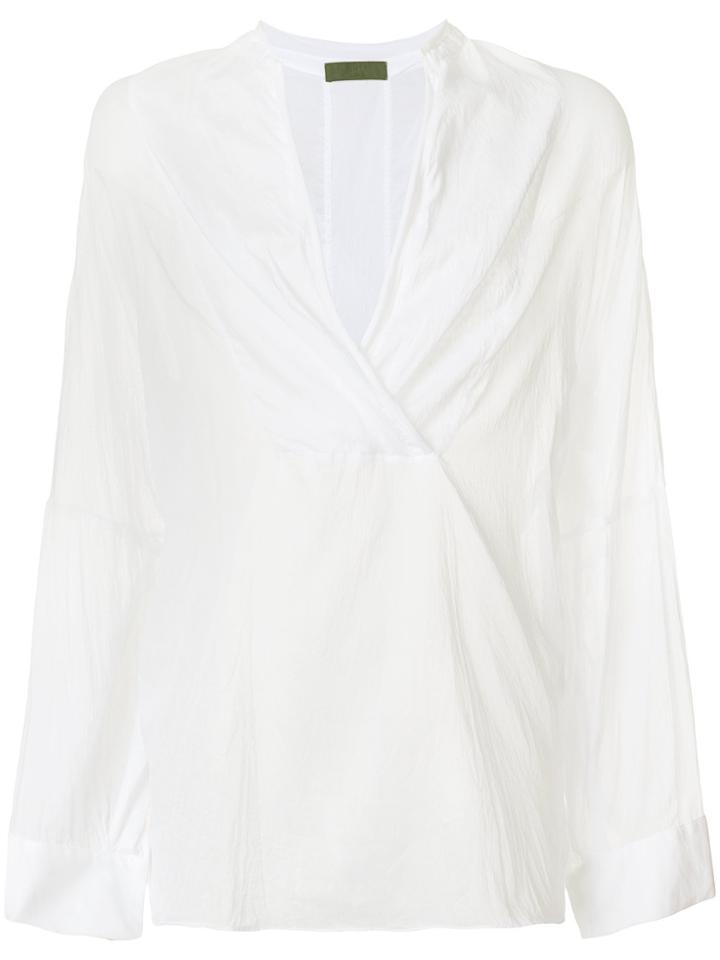 Di Liborio V-neck Flared Tunic - White