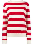 Holiday Red Sailor Long Sleeve Stripe Sweater - Nude & Neutrals