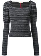 Wunderkind - Striped Top - Women - Cotton/polyamide - L, Black, Cotton/polyamide