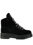 Prada Lace-up Hiking Boots - Black