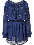 Alice+olivia Embroidered Mini-dress, Women's, Size: 0, Blue, Viscose