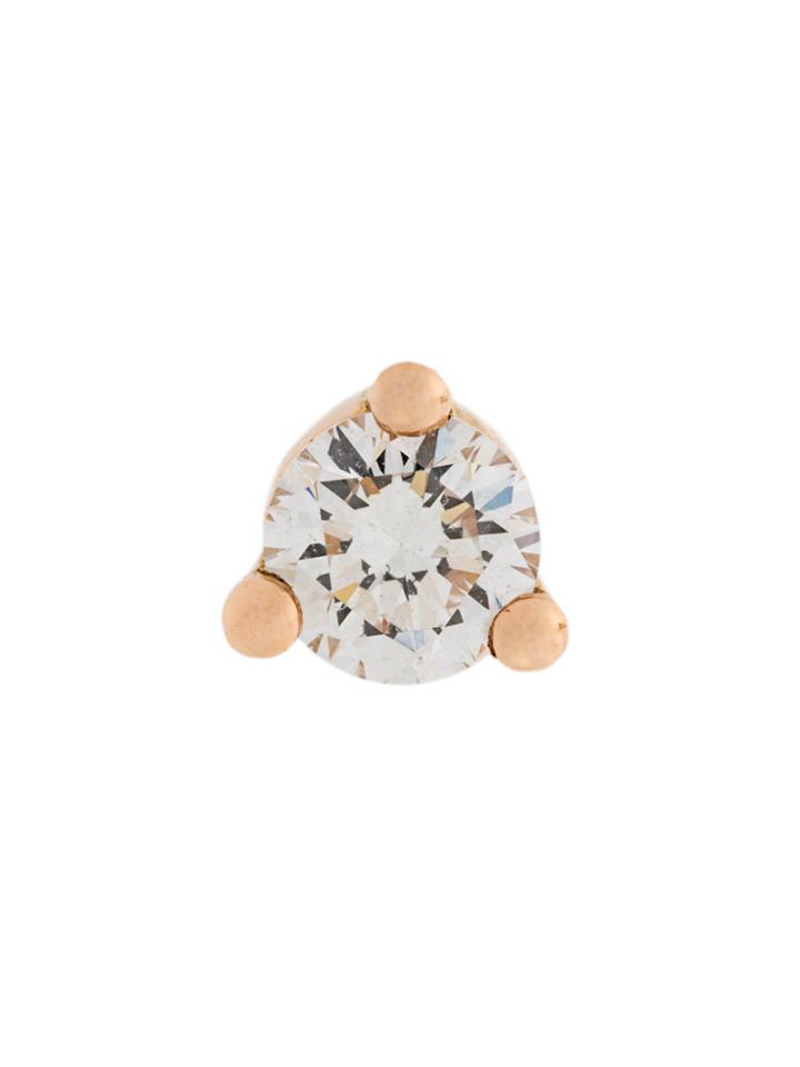 Delfina Delettrez 18kt Gold Dots Solitaire Diamond And Pearl Earring -