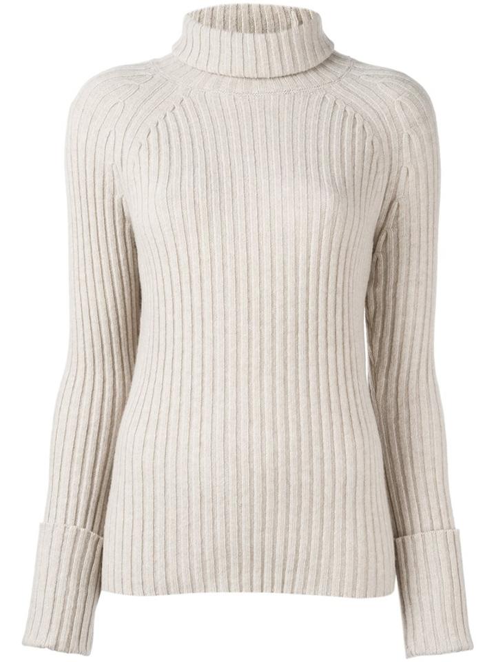 Erika Cavallini Turtle Neck Jumper, Women's, Size: Medium, Nude/neutrals, Virgin Wool