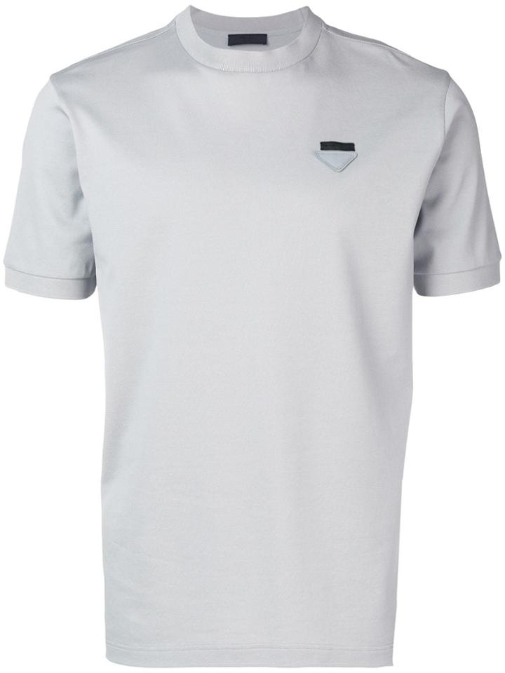 Prada Logo Crew Neck T-shirt - Grey