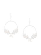 Karen Walker Acorn & Leaf Wreath Earrings - Silver