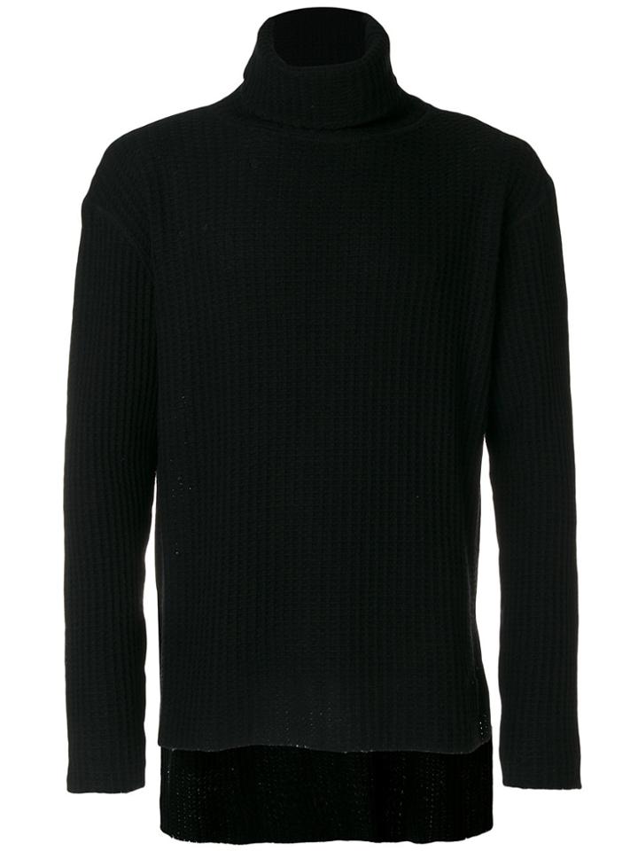 Maison Mihara Yasuhiro High Low Hem Jumper - Black