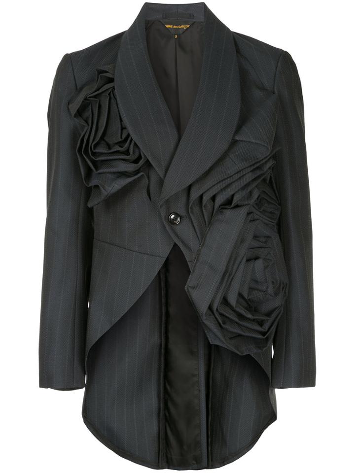 Comme Des Garçons Vintage Pinstripe Tailored Blazer - Black