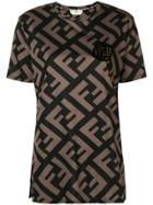 Fendi Fitted Printed T-shirt - Brown