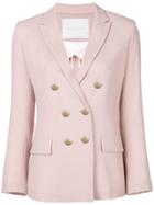 Giada Benincasa Double Breasted Fitted Jacket - Pink & Purple