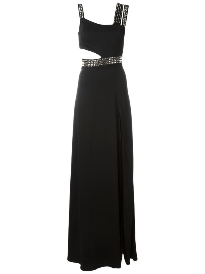 Philipp Plein 'fushion' Evening Dress, Women's, Size: Medium, Black, Viscose/spandex/elastane/polyester