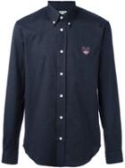 Kenzo 'mini Tiger' Button Down Shirt, Men's, Size: Large, Grey, Cotton