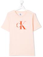 Calvin Klein Kids Teen Logo Print T-shirt - Pink