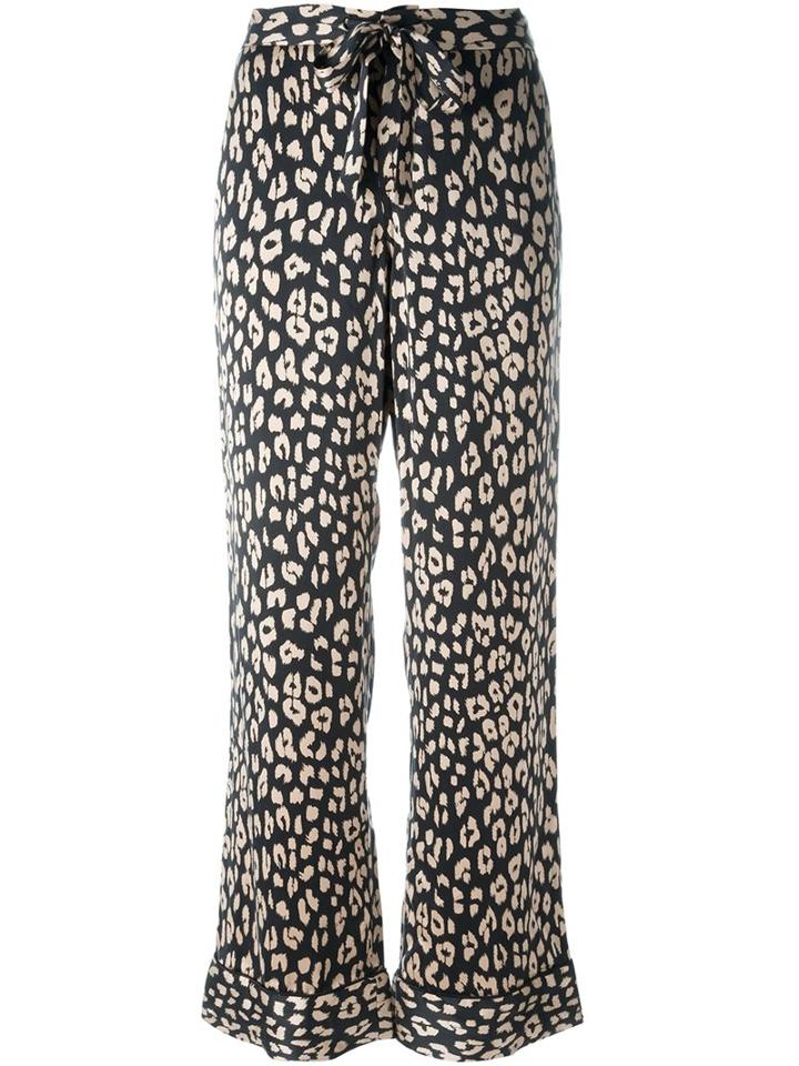 Equipment Printed Straight Trousers, Women's, Size: Xs, Black, Silk