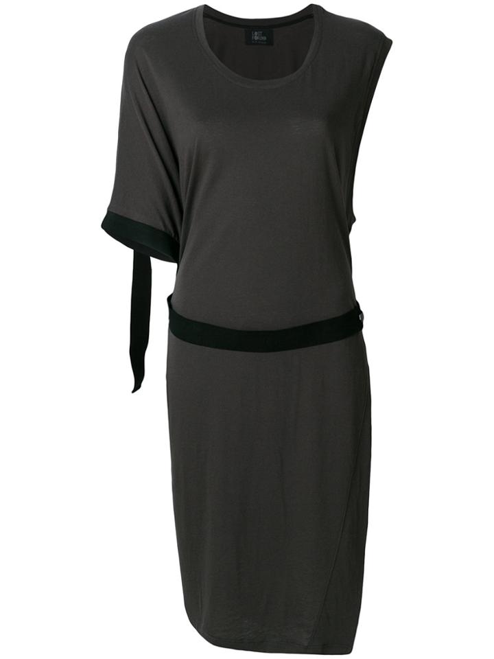 Lost & Found Ria Dunn One Sleeve T-shirt Dress - Grey
