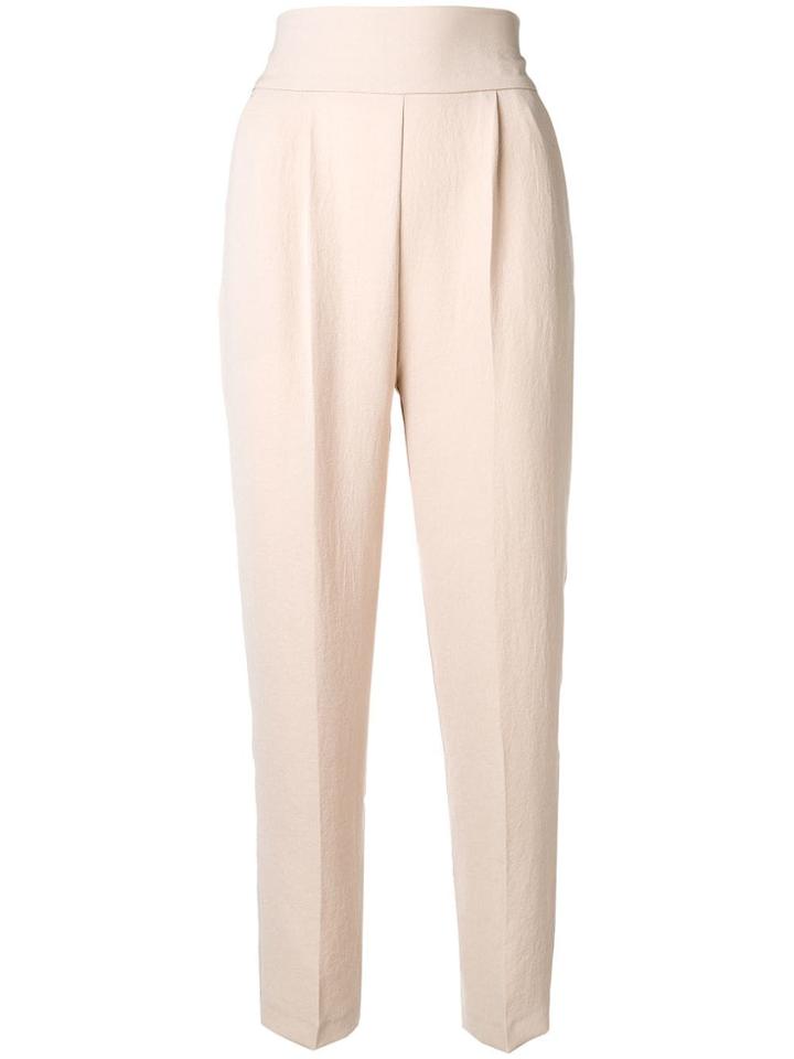 Pinko Cropped Natalia Trousers - Neutrals
