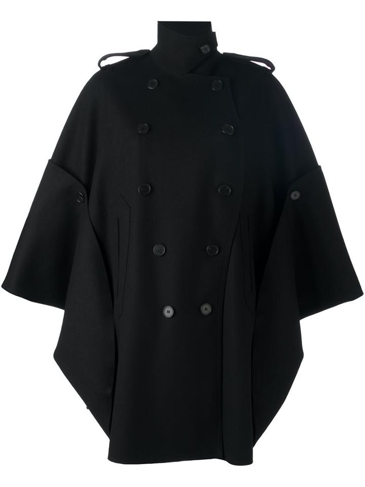 Valentino Double Breasted Cape, Women's, Size: 36, Black, Cotton/virgin Wool