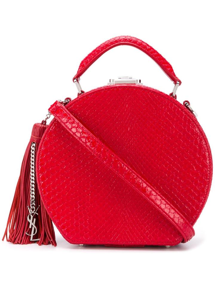Saint Laurent Small Mica Hatbox Bag - Red
