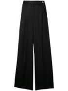 Semicouture Pleated Palazzo Trousers - Black