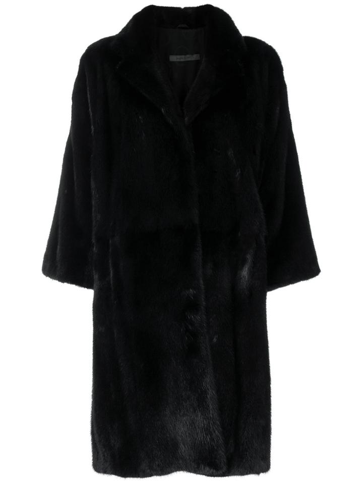 Simonetta Ravizza Cropped Sleeve Coat - Black