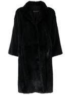 Simonetta Ravizza Cropped Sleeve Coat - Black