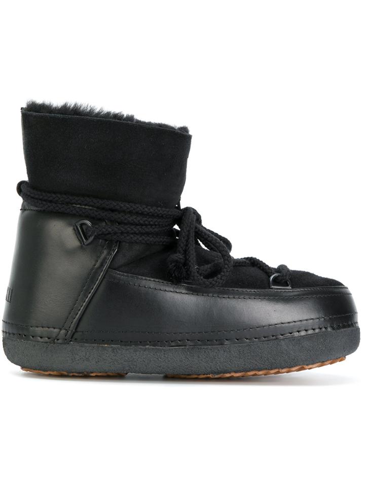 Inuiki Lace Up Snow Boots - Black
