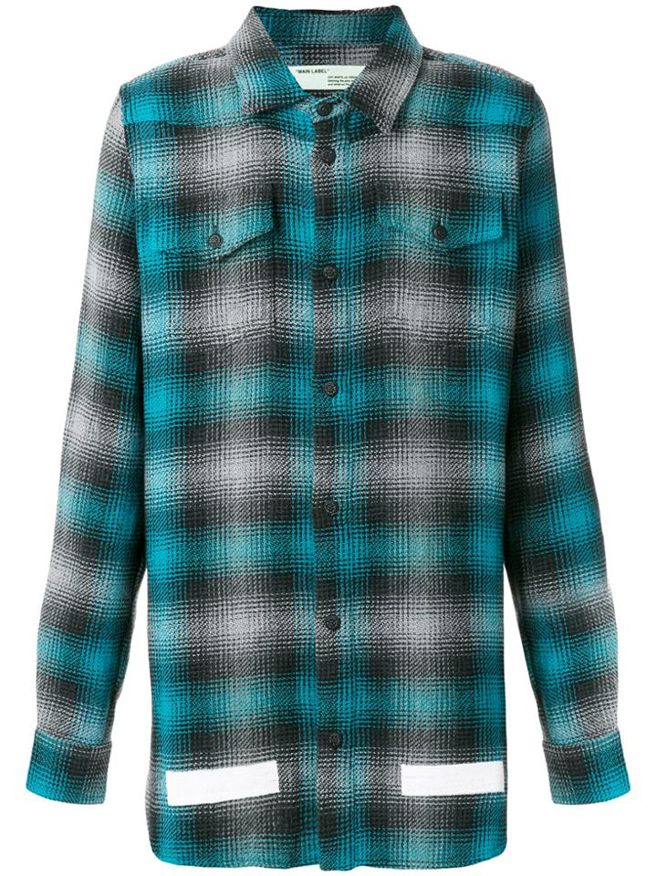 Off-white Diag Check Shirt - Blue