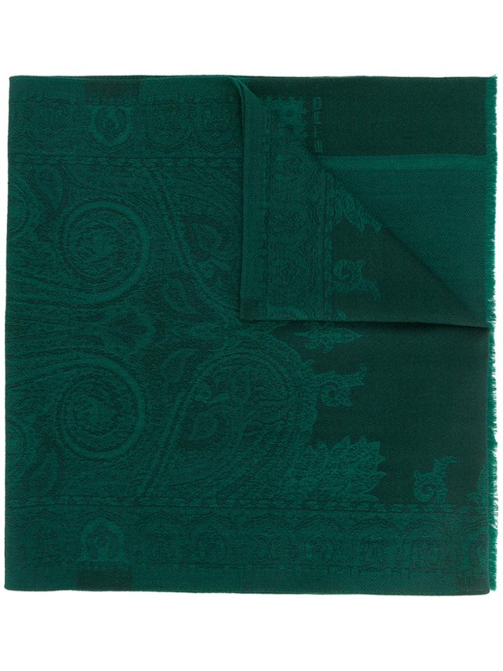Etro Paisley Scarf - Green