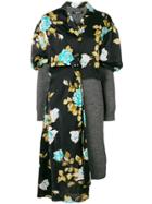 Junya Watanabe Floral Jersey Jumper Dress - Black
