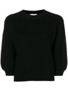 3.1 Phillip Lim Ribbed Crew Neck Sweater - Black