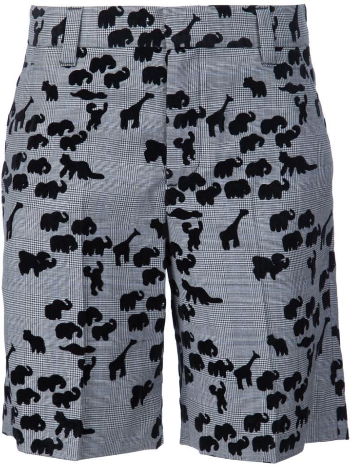 Marc Jacobs Animal Flocked Shorts