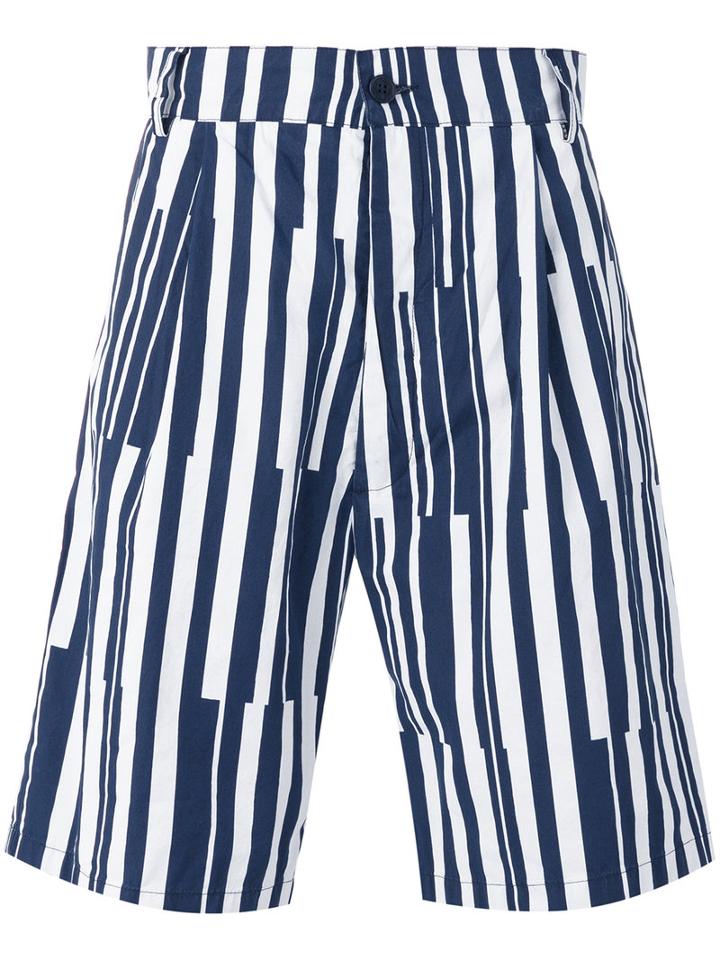 Sunnei - Multi Stripe Shorts - Men - Cotton - M, Blue, Cotton