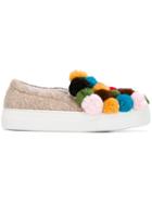 Joshua Sanders Pompom Slip-on Sneakers
