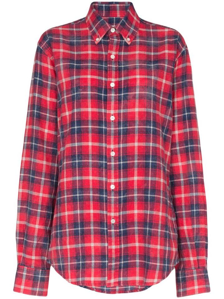 Faith Connexion Check Print Shirt - Red