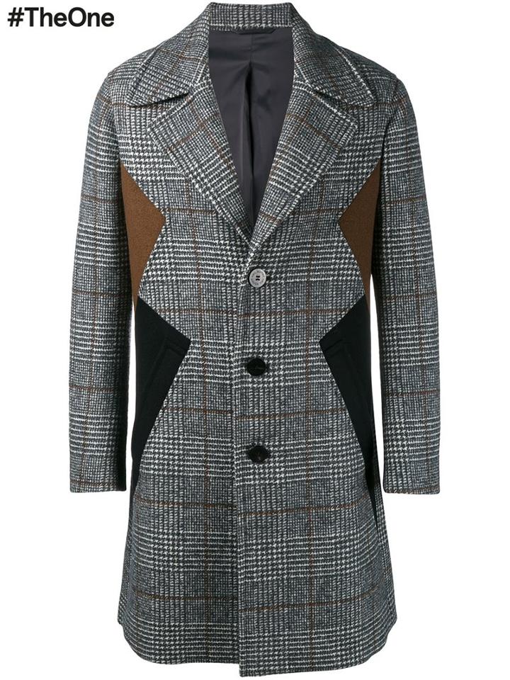 Neil Barrett Panelled Coat, Men's, Size: 52, Brown, Cotton/polyamide/polyester/virgin Wool