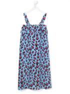 Msgm Kids Leopard Print Skirt, Girl's, Size: 10 Yrs, Blue
