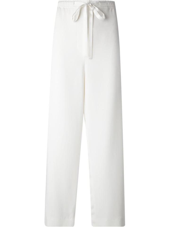 Marc Jacobs Wide Leg Trousers, Women's, Size: 14, White, Silk