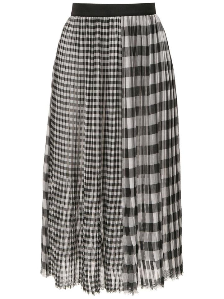 À La Garçonne Printed Midi Skirt - Black