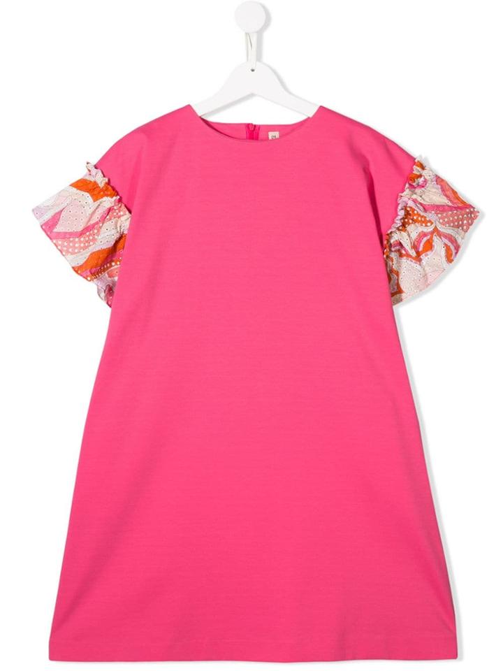 Emilio Pucci Junior Teen Ruffle Sleeve Dress - Pink