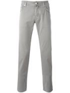Jacob Cohen Plain Chinos, Men's, Size: 33, Grey, Cotton/spandex/elastane